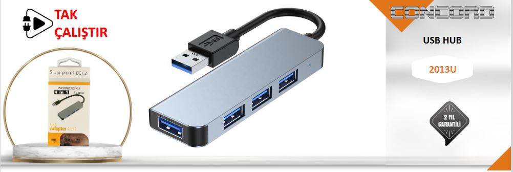 USB ÇOĞALTICI 4 İN 1 USB 3.0 &amp; 2.0 HUB BYL-2013U