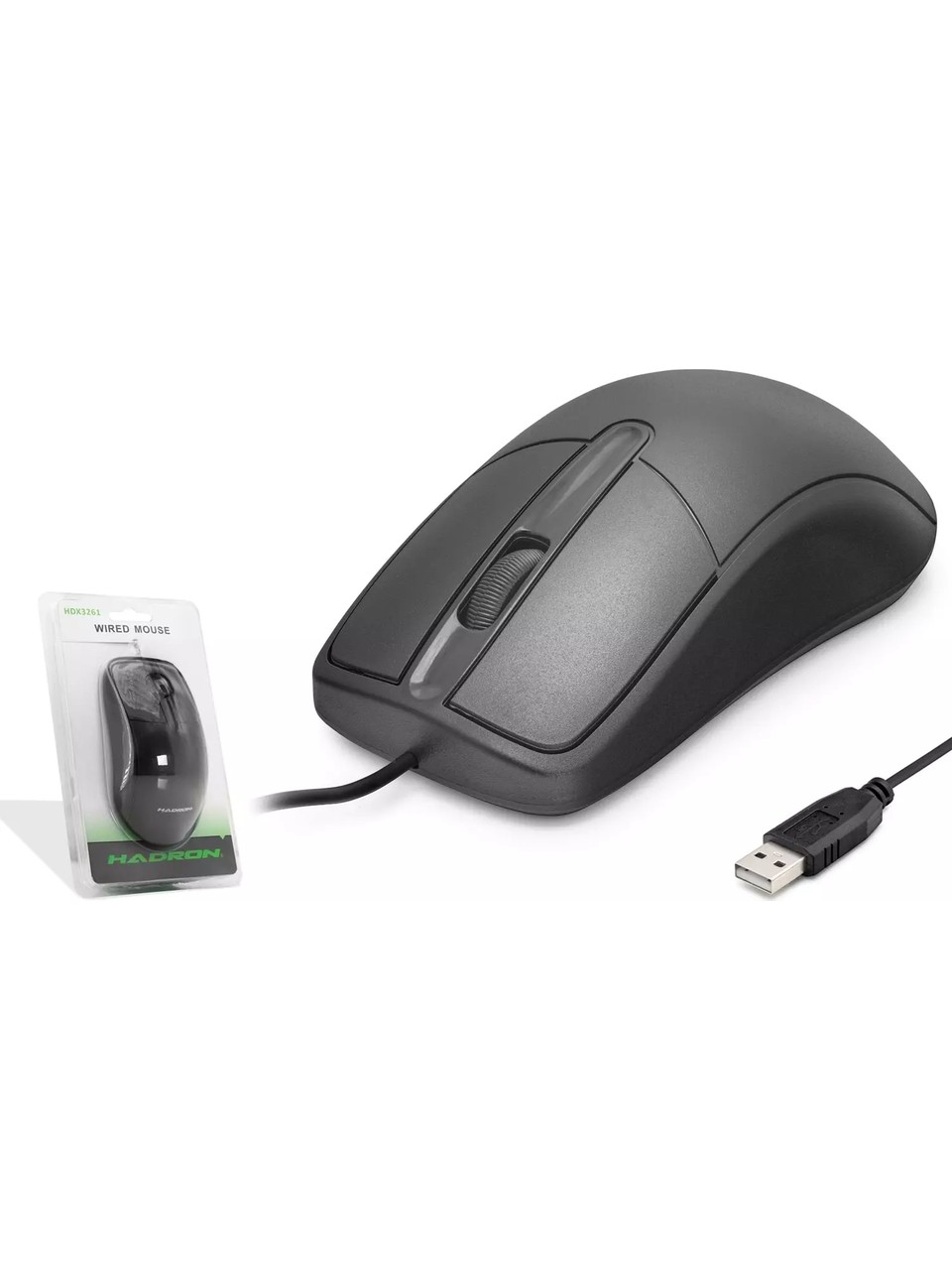 HADRON 1400 DPİ 3 TUŞ USB KABLOLU MOUSE - SİYAH HDX3261
