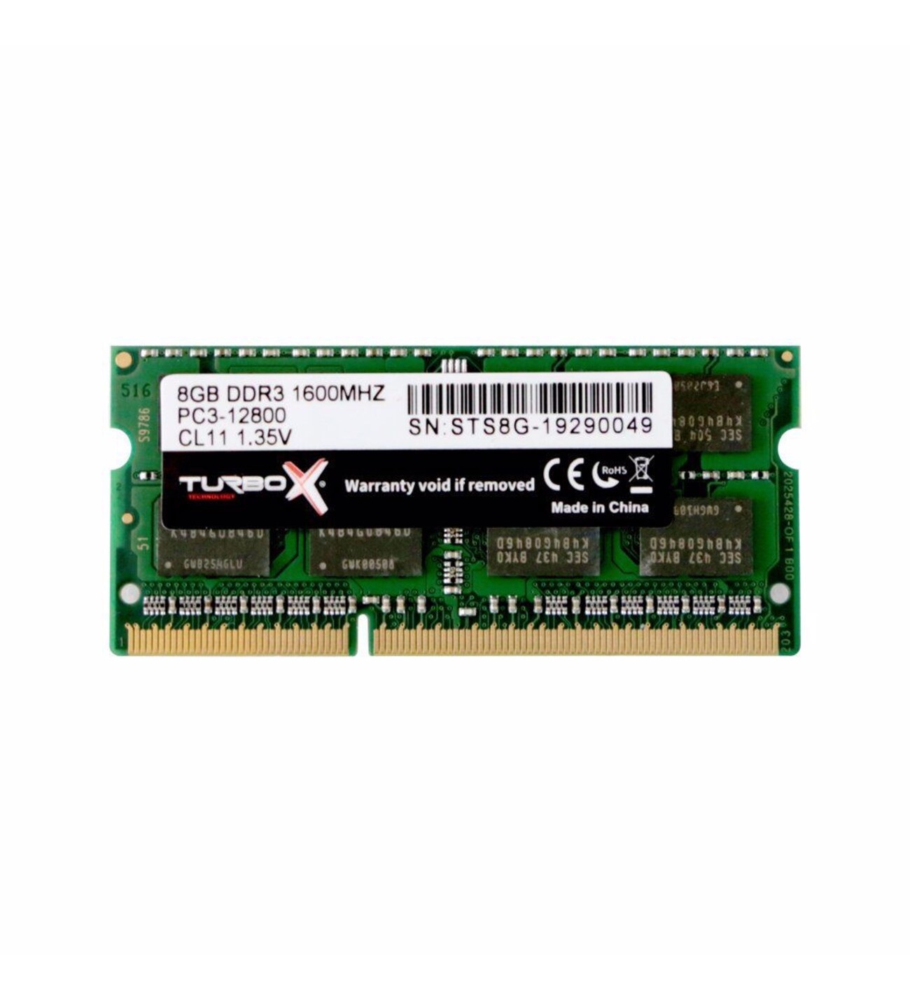 TURBOX EVORIN X 8GB DDR3 1600MHZ NB RAM