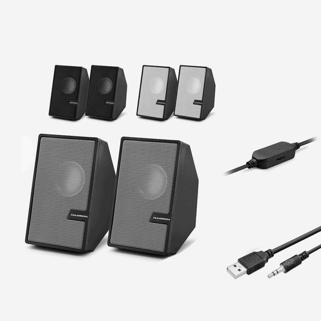 Sprange SR-PN784 2.0 3W*2 USB + 3.5mm USB 5V Hoparlör Siyah+beyaz