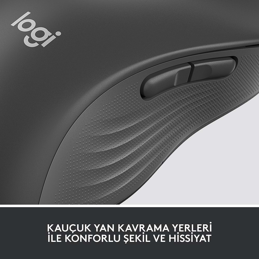 LOGITECH SIGNATURE M650 BUYUK BOY SOL EL ICIN SESSIZ KABLOSUZ MOUSE-SIYAH