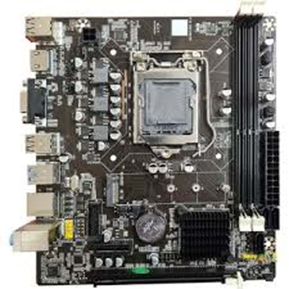 TURBOX B75(H61) M2 DDR3 1600MHZ USB 3.0 VGA HDMI 1155P 2.3.GEN ANAKART