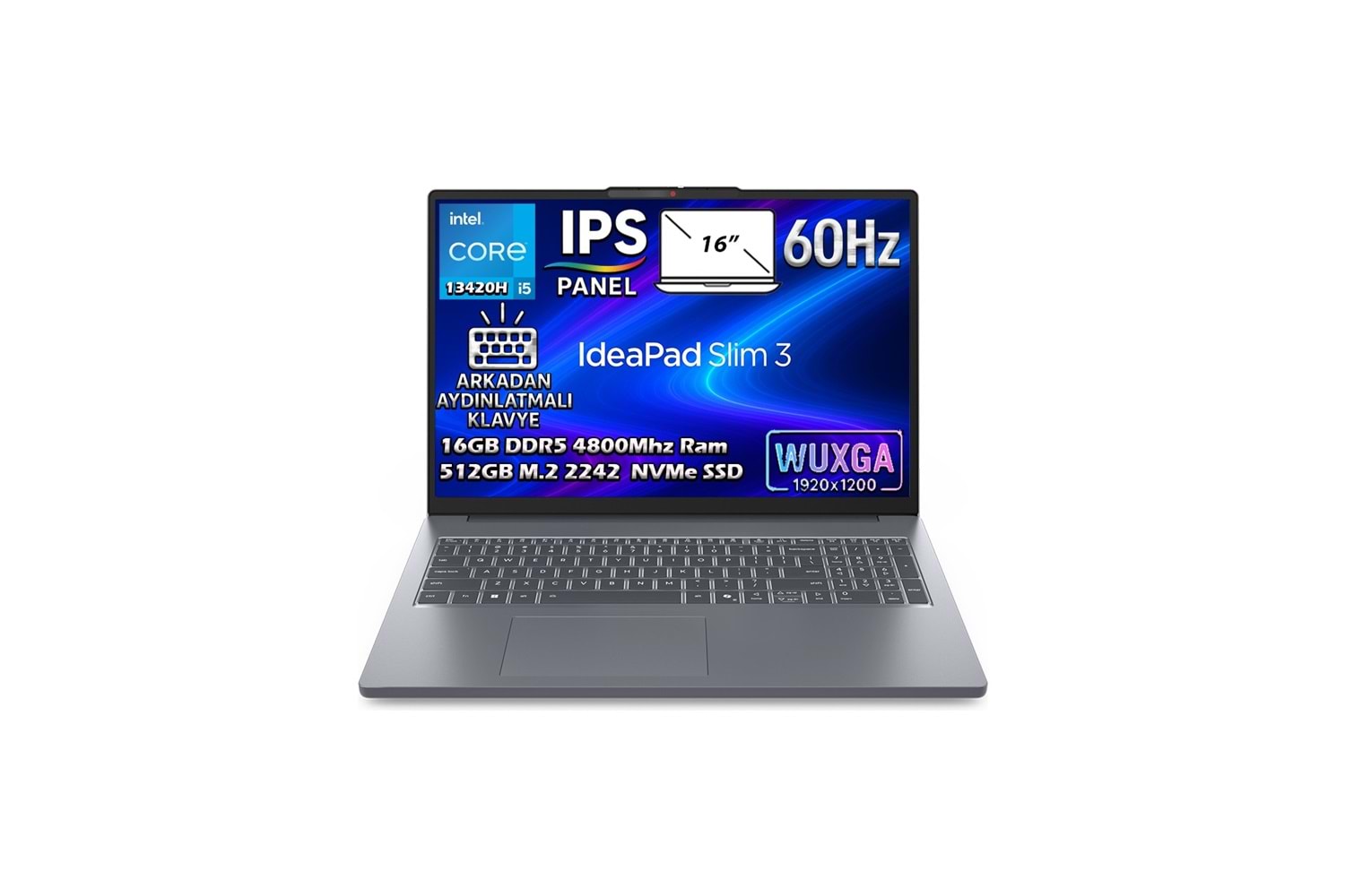 LENOVO İDEAPAD SLİM İ5 13420H 16GB RAM 512GB M.2 NVME SSD FREEDOS 16.0