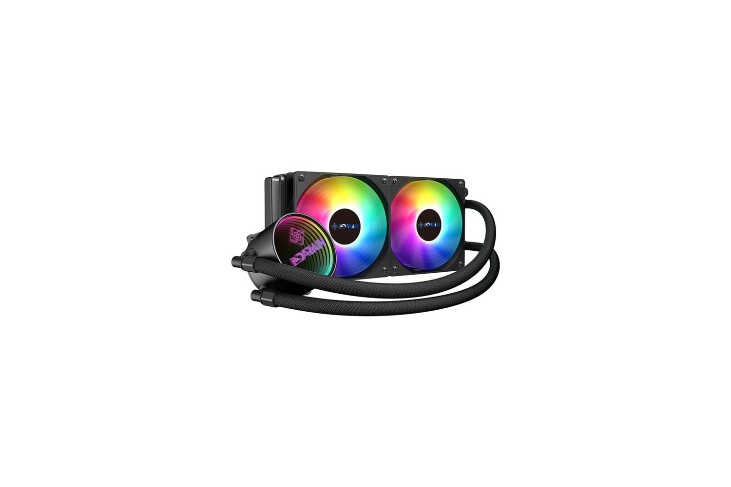 DARYUN 240MM 2X120MM ARGB FANLI SIVI SOĞUTMA SISTEMI (SIYAH )