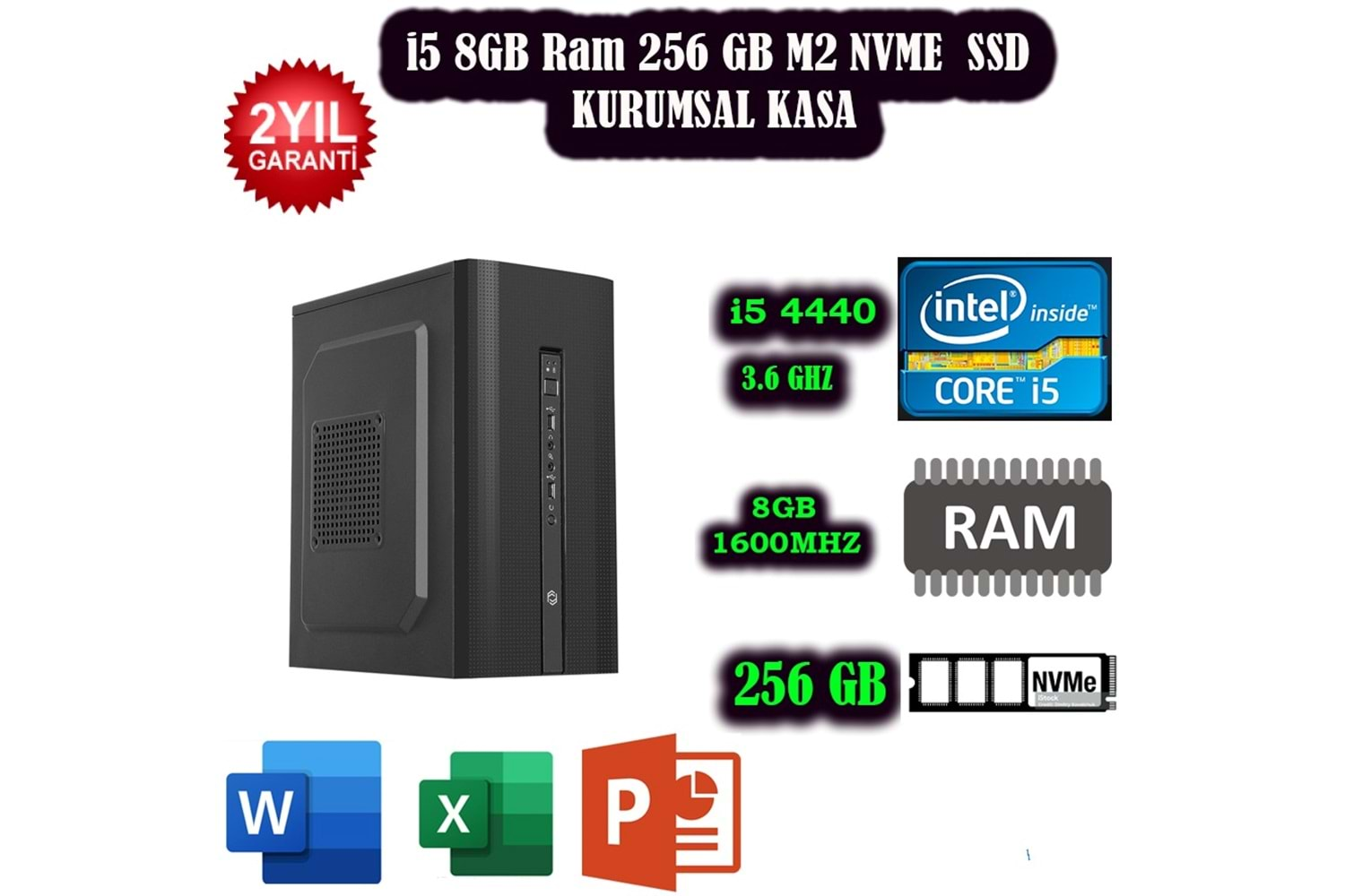 i5 4440 8GB Ram 256GB SSD Masaüstü Ev Ofis Bilgisayarı