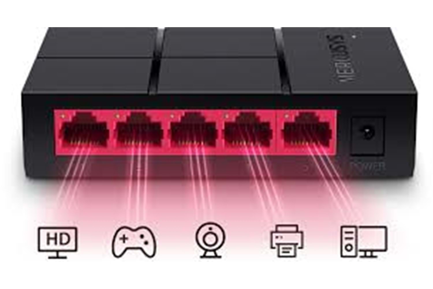 MERCUSYS 5 PORT 10/100/1000 MBPS MASAÜSTÜ GİGABİT SWİTCH