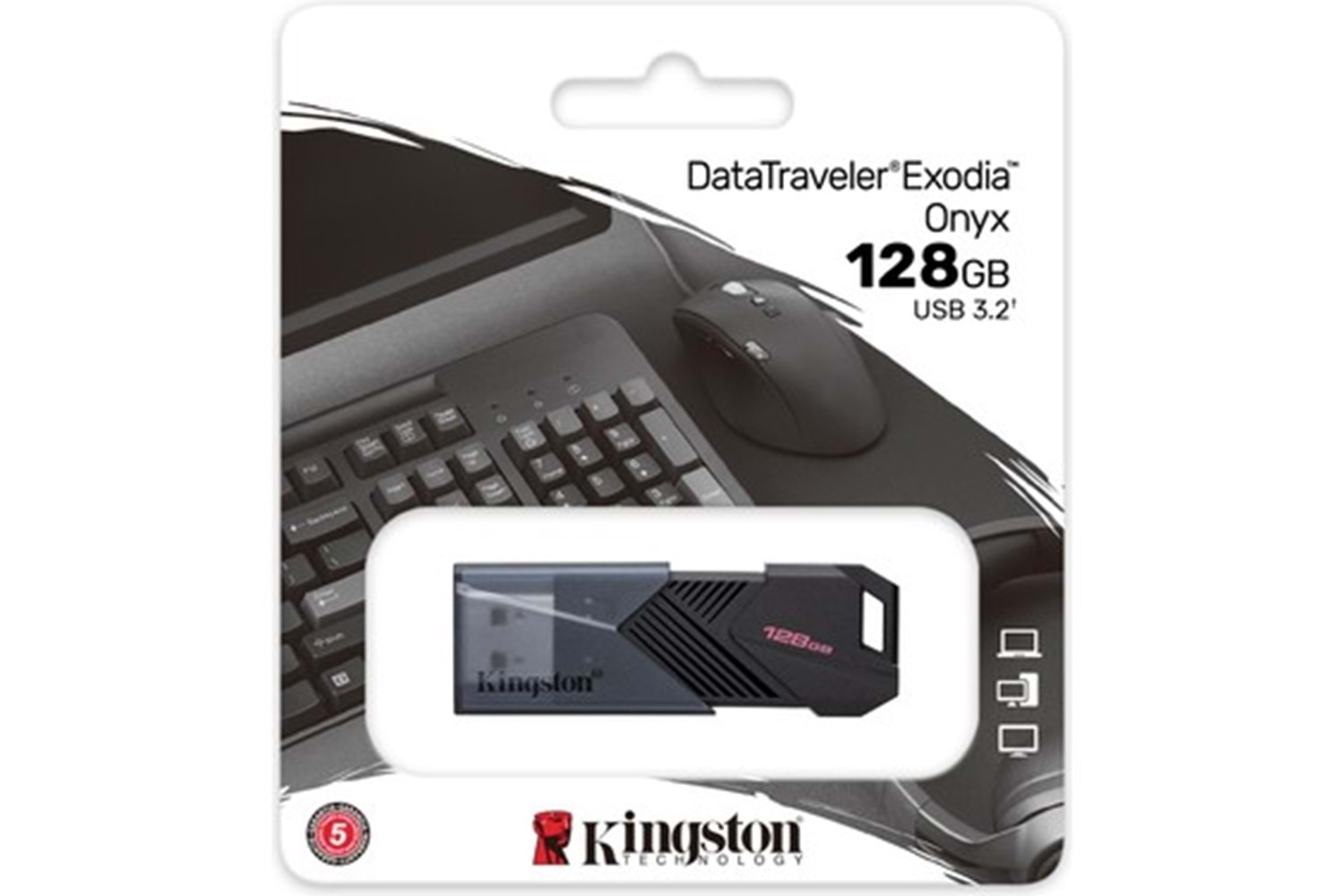 Kingston 128 GB Usb3.2 Gen 1 Datatraveler Exodıa Onyx DTXON/128GB USB Bellek