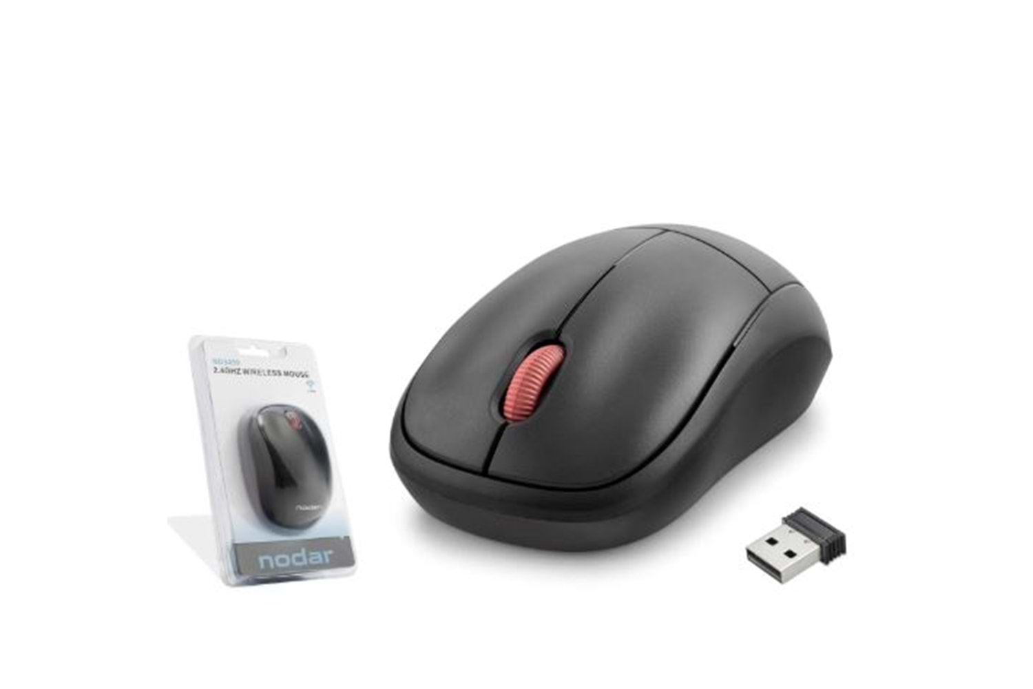 NODAR KABLOSUZ MOUSE 2.4GHZ 1200 DPİ - SİYAH ND3409