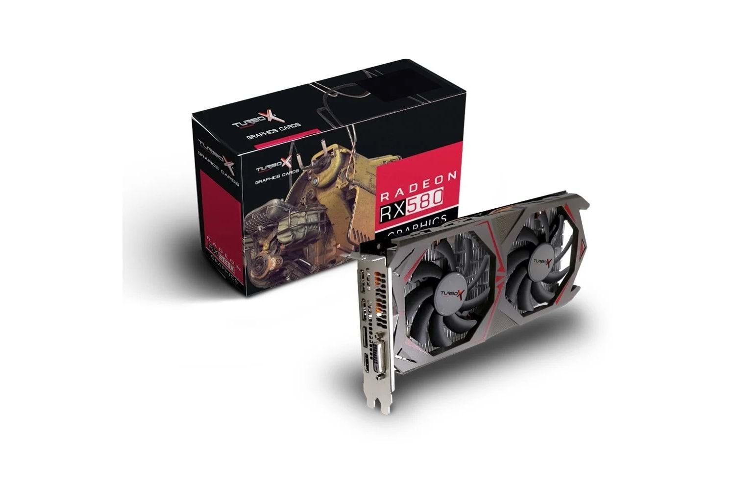 RX580 Amd GDDR5 256Bit 8GB Ekran Kartı Turbox Antares Volga Dvi.Hdmi.Display Çift Fan (Box)