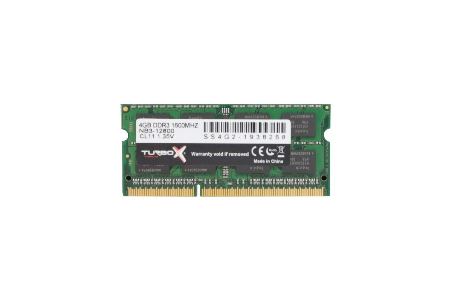 4GB DDR3 1600MHZ NB Ram Turbox Race Lap S