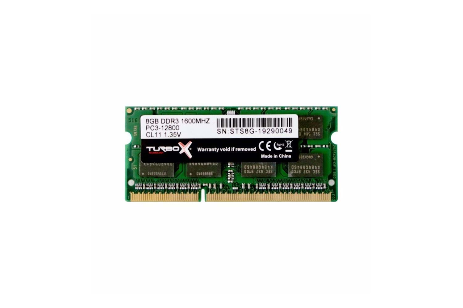 Turbox Evorion X 8GB DDR3 1600MHZ NB Ram