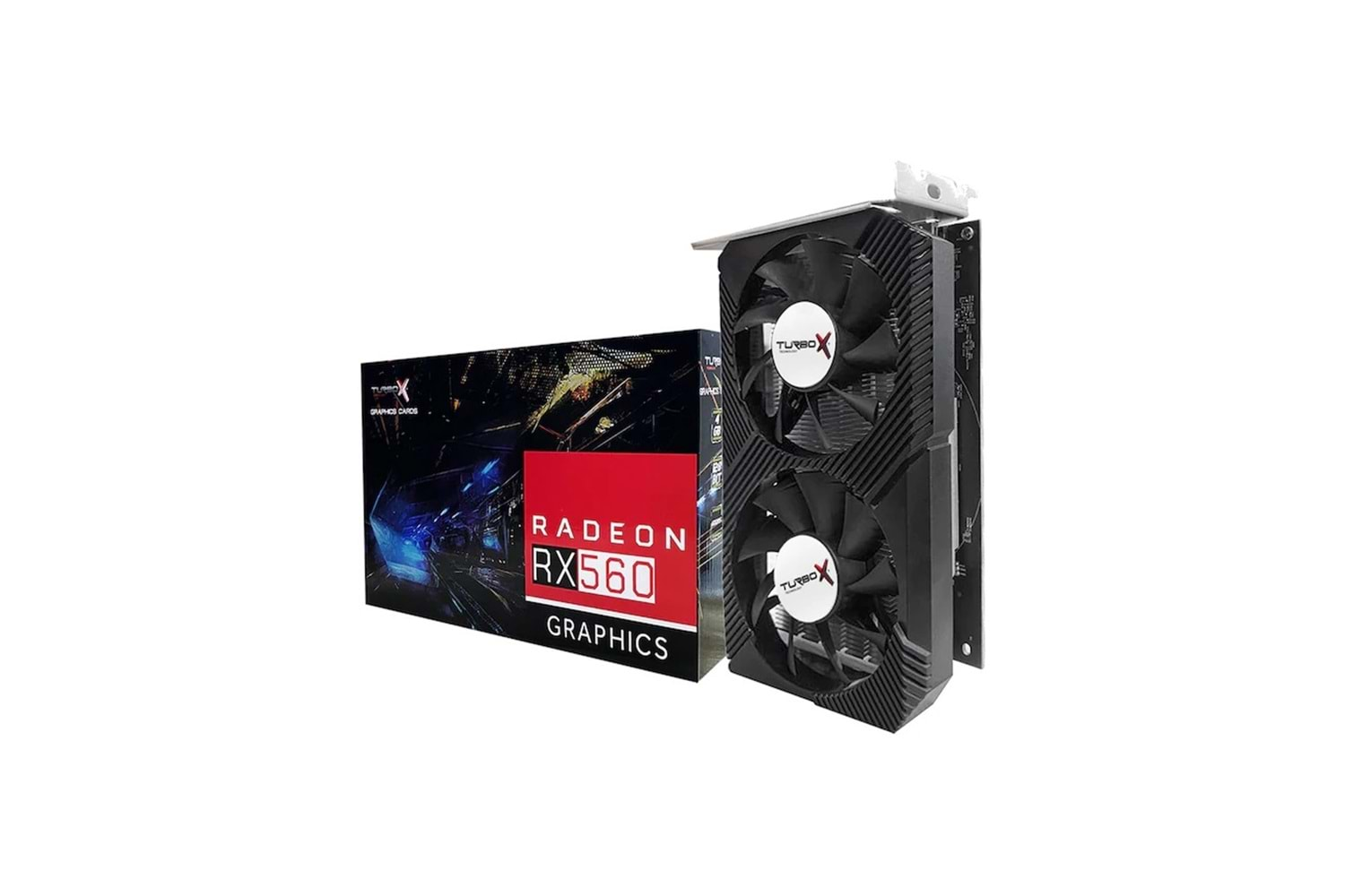 Turbox Arcade Hero N RX560 Amd GDDR5 4GB 128Bit Dvi.Hdmi.Display Çift Fan Ekran Kartı (Box)