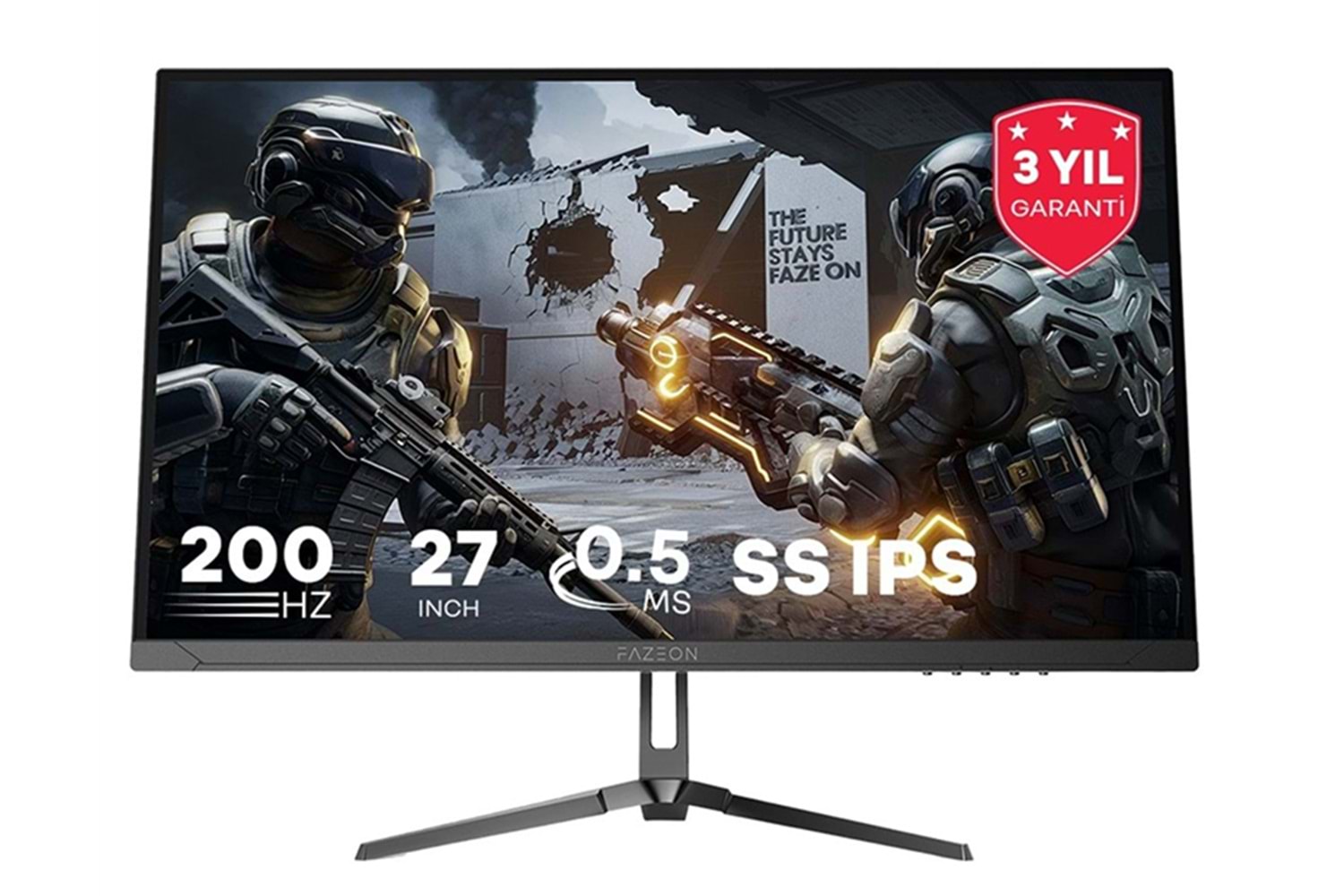 FAZEON 27’’ 200 HZ 0.5MS FULL HD IPS VA PANEL HDMI DP RGB GAMING MONITOR
