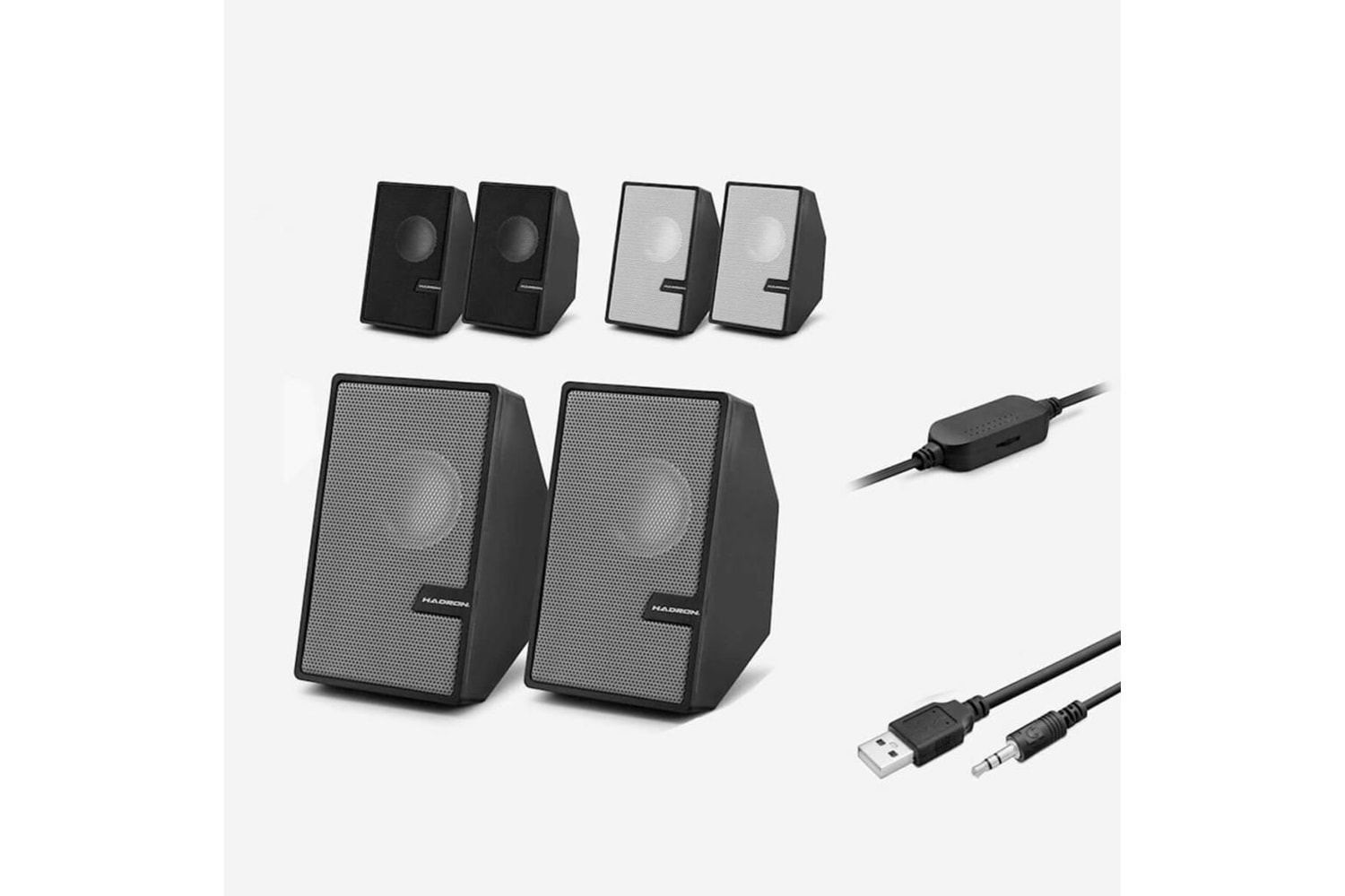 Sprange SR-PN784 2.0 3W*2 USB + 3.5mm USB 5V Hoparlör Siyah+beyaz