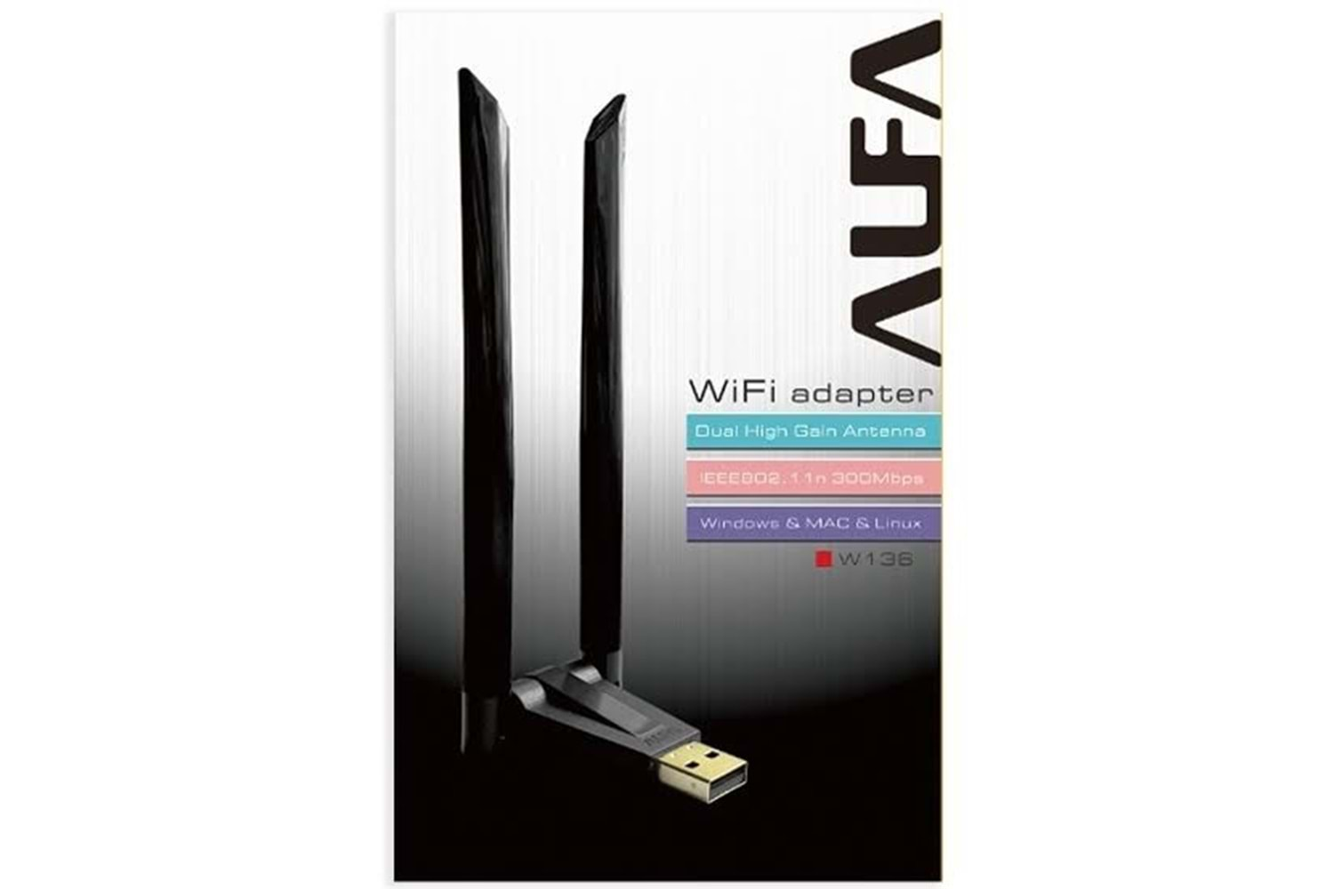 ALFANET W136 ÇİFT ANTEN WİFİ 300Mbps ADAPTER