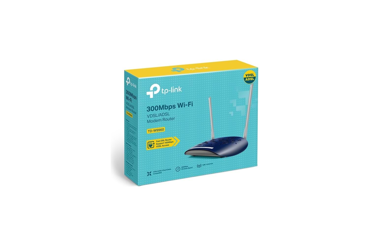 TP-LINK TD-W9960 WIFI 4 VDSL/ADSL 2 ANTEN 300 MBPS 4PORTLU DUAL BAND MODEM ROUTER