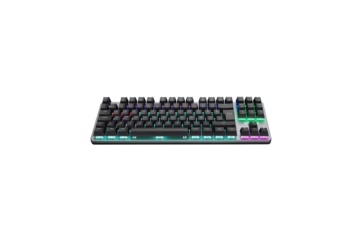 ALTEC LANSING SIYAH GUMUS BLUE SWITCH RAINBOW 87 TUSLU SUPER KOMPAKT MEKANIK GAMING KLAVYE
