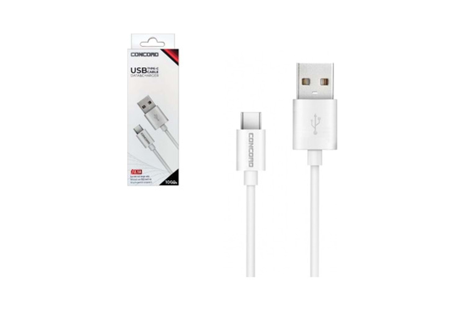 CONCORD C-821 2.1A Type-C 1MT. Data ve Şarj Kablosu
