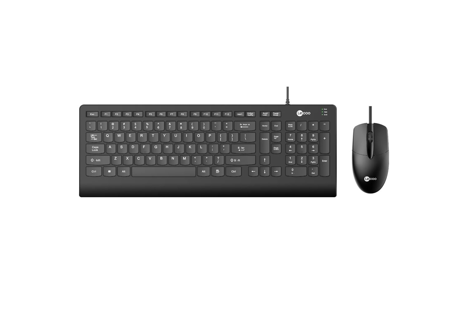 Lenovo Lecoo CM103 USB Kablolu Türkçe Q Klavye & Mouse Set Siyah