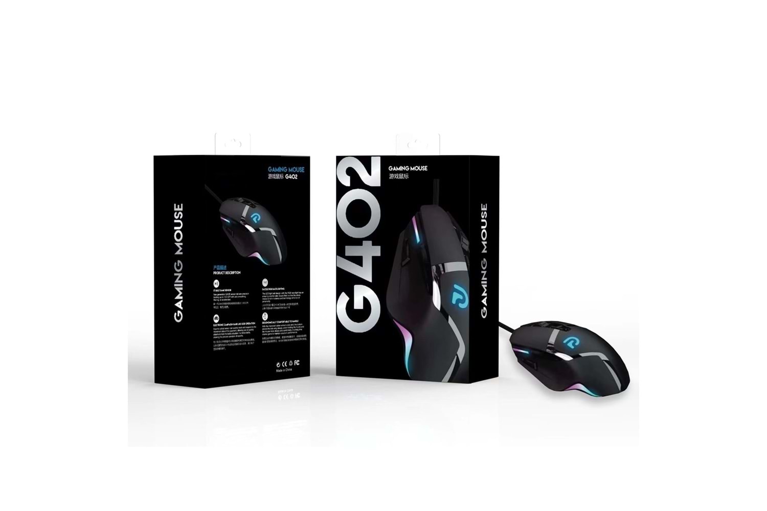 TRİO G402 7200DPİ SİYAH RGB BACKLIGHTING LEDLİ GAMİNG MOUSE