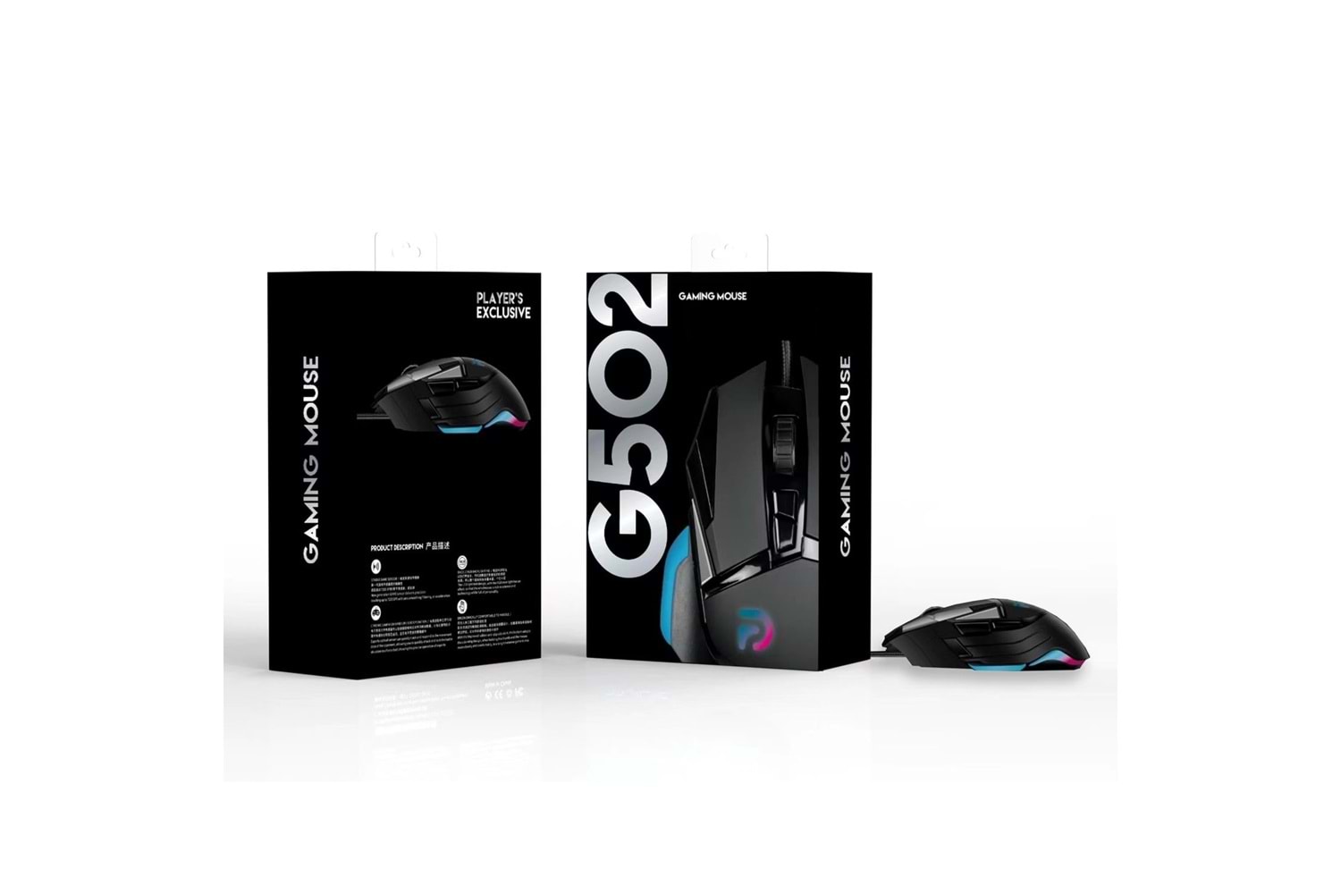 TRİO G502 7200DPİ SİYAH RGB BACKLIGHTING LEDLİ GAMİNG MOUSE