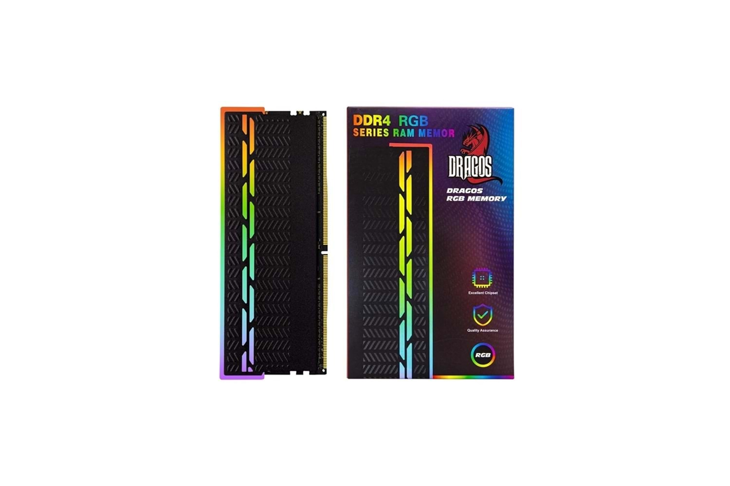 Dragos 32GB DDR4 3200MHZ Siyah Pcb PC RAM RGB