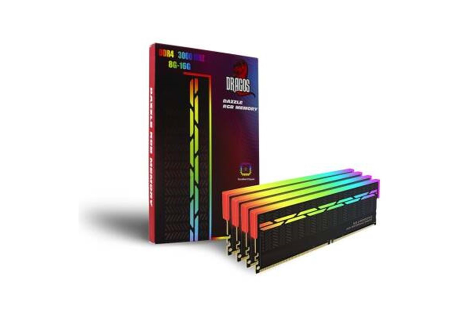 Dragos 32GB DDR4 3200MHZ Siyah Pcb PC RAM RGB