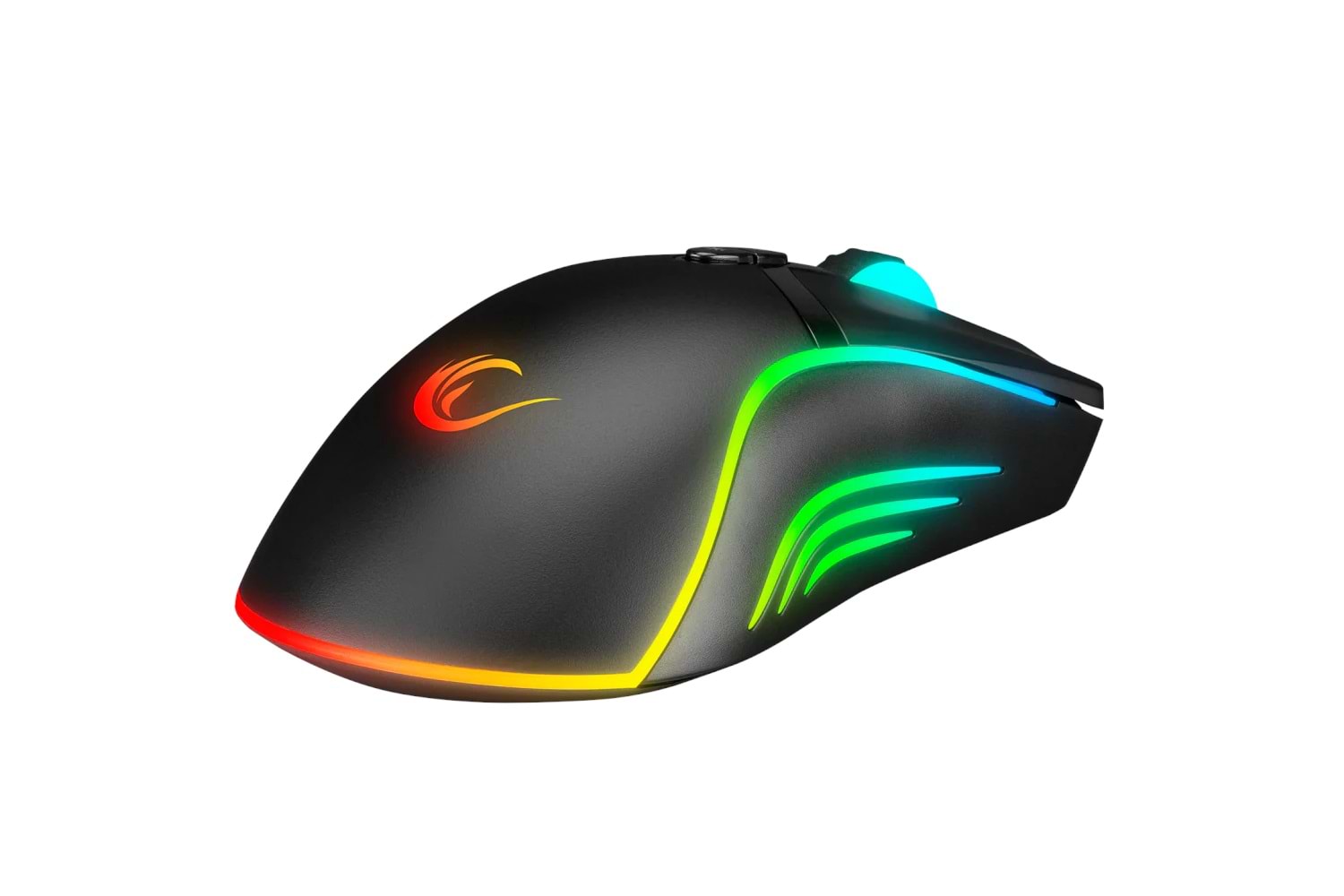 RAMPAGE SMX-R54 VIBE USB SIYAH RGB AYDINLATMALI 6400 DPI GAMING OYUNCU MOUSE