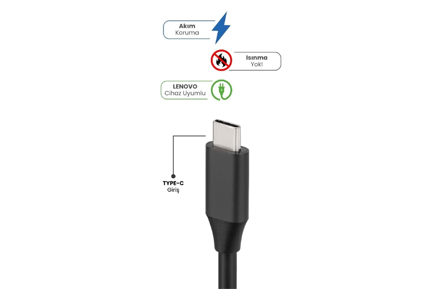SPRANGE SR-L20 20V 2.25A TYPE-C 45W DUVAR TİPİ LENOVO İÇİN LAPTO ADAPTÖR