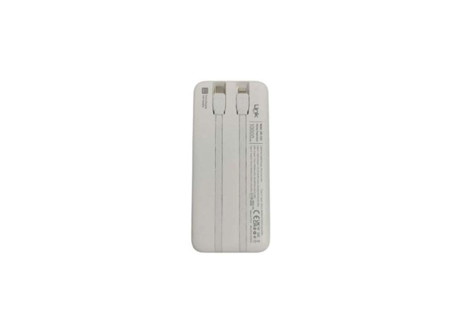 LİNKTECH P222 22.5W STRONG 20,000MAH POWERBANK LED EKRANLI TYPE-C+LİGHTNİNG SABİT KABLOLU BEYAZ