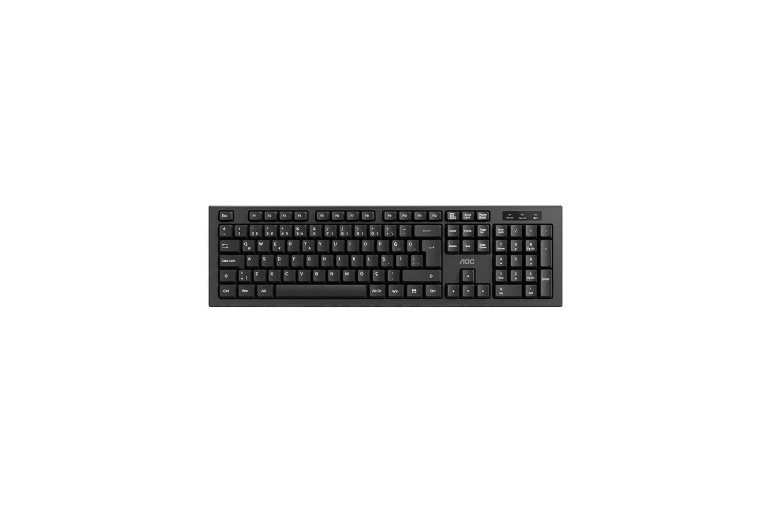 AOC KM210B/38 Kablosuz Türkçe Q Klavye & Mouse Set Siyah