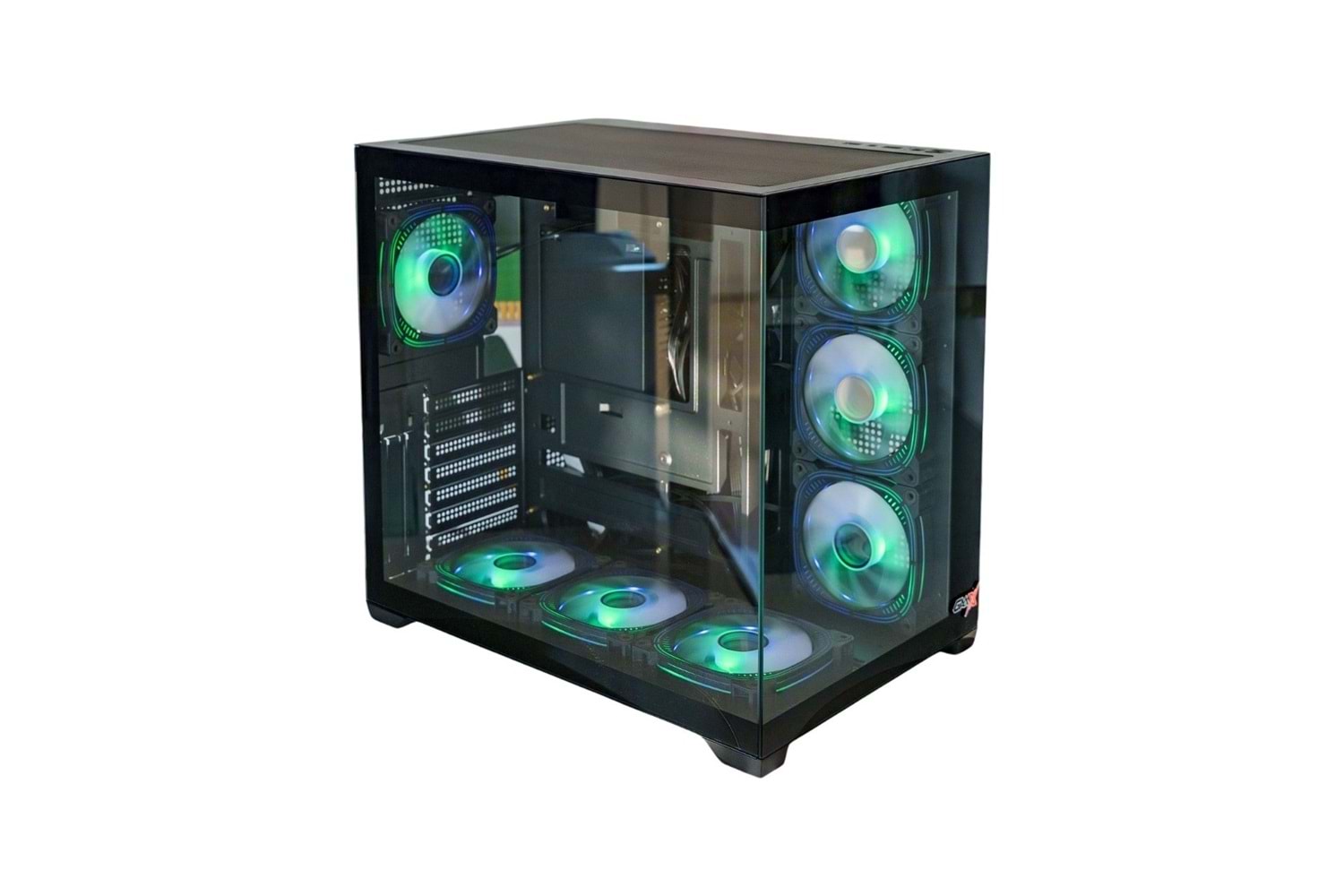 GAMX PUNCHER 7X12 RGB 600W 80 + BRONZE KUMANDALI CAM AKVARYUM KASA
