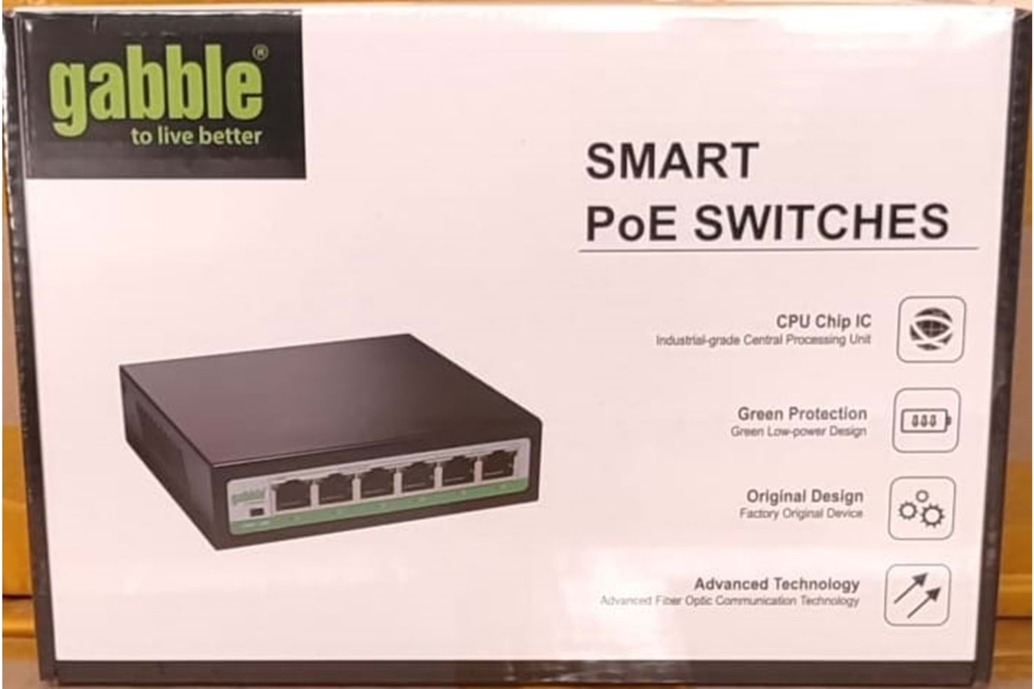 GAB-P42MM 10/100M 4 PORT POE + 2x100M uplink, 60W,print Poe Switch