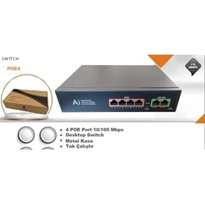 4 Port 10/100 Mbps POE SWITCH MPIA POE4 POE-4