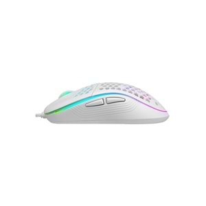 TRİO G907 3200DPİ BEYAZ RGB LEDLİ GAMİNG MOUSE