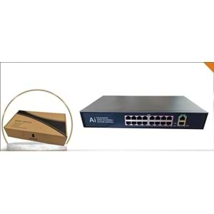 16 Port 10/100/1000 Mbps GIGABİT POE SWITCH MPIA POE16