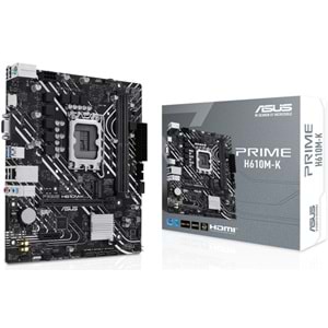 ASUS PRIME H610M-K ARGB 5600MHz DDR5 Soket 1700 M.2 HDMI VGA mATX Anakart