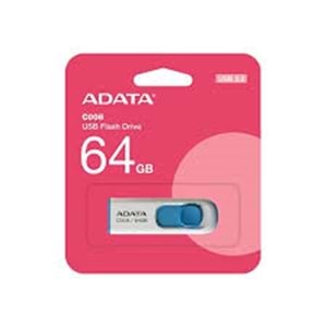 ADATA C008 64GB USB 2.0 FLASH DİSK ( BEYAZ/MAVİ)