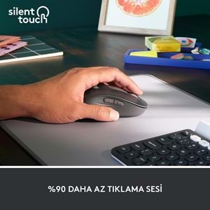 LOGITECH SIGNATURE M650 BUYUK BOY SOL EL ICIN SESSIZ KABLOSUZ MOUSE-SIYAH