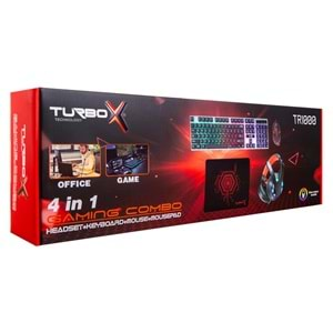 Turbox TRX-108 Bundle Kablolu Klavye Mouse Mousepad RGB Kulak