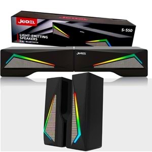 JEDEL S550 SOUND BAR USB + 3.5MM KABLOLU RGB MASAÜSTÜ - TV HOPARLÖR ( DİKEY/YATAK KULLANIM )