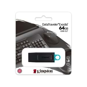 64 GB Usb 3.2 KİNGSTON DATATRAVELER EXODİA