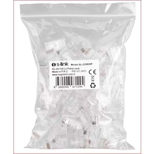 SLİNK SL-COB20P YENİ NESİL DELİKLİ 100LÜ RJ45 JACK PAKET