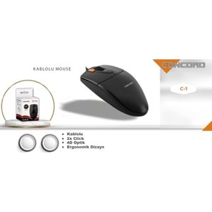 C1 USB MOUSE KUTULU (2X CLİCK) 1.5M C-1