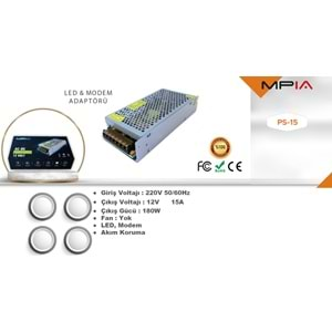 12V 15A ADAPTÖR LED KAMERA ADAPTÖR PS-15 MPİA