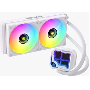 DARYUN BUZZ-V1 240MM Argb Fanlı Yüksek Performanslı Beyaz Renk İşlemci Soğutucusu Amd/İntel Uyumlu