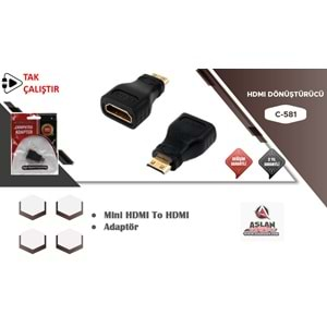 MİNİ HDMI TO HDMI DÖNÜŞTÜRÜCÜ APARAT C581