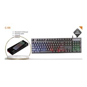 Concord Q Gaming Oyuncu Türkçe Klavye Işıklı Concord C-59