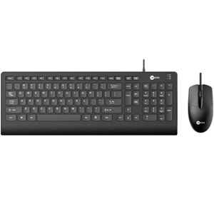 Lenovo Lecoo CM103 USB Kablolu Türkçe Q Klavye & Mouse Set Siyah