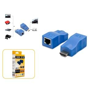 HDMI UZATMA EXTENDER HDMI Kablo Yerine 60 M Ethernet Kablo 5V 2A